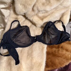 Black Sheer Lace Bra 38D